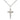 Sterling silver Catholic crucifix necklace with 7/8 inch pendant on 18 inch chain handmade in USA by Bliss