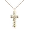 14kt Gold Filled medium Catholic crucifix necklace detailed corpus 7/8x3/8 inch 18 inch chain Bliss USA