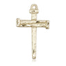 14kt Solid Gold Medium Nail Cross Pendant 1-1/8 x 5/8 inch handcrafted by Bliss USA