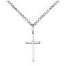 Sterling Silver Small Catholic Cross Pendant Necklace 1/2 inch x 1/4 inch on 18 inch chain by Bliss Manufacturing