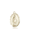 14kt Solid Gold Miraculous Medal Pendant - Medium 3/4 x 1/2 Inch - Handcrafted by Bliss USA