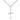 Sterling silver Catholic cross necklace 3/4 x 3/8 inch pendant 18 inch curb chain handcrafted by Bliss