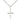 Sterling silver medium Catholic cross necklace 3/4 inch pendant with 18 inch curb chain by Bliss