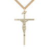 Extra Large Gold Filled Catholic Crucifix Necklace 1 7/8 x 1 inch pendant on 24 inch chain by Bliss USA