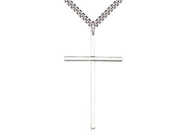 Sterling Silver Extra Large Catholic Cross Necklace 1 7/8 x 1 inch with 24 inch Chain USA Made by Bliss