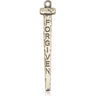 14kt Solid Gold Large Forgiven Nail Medal Pendant 1 1/2 x 1/4 inches by Bliss Manufacturing