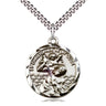 Sterling Silver St. Christopher Patron Saint Medal Necklace 1 inch x 7/8 inch with 24 inch Chain by Bliss