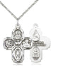 Sterling silver Four-Way Medal necklace 1 inch medal with 18 inch chain handcrafted by Bliss