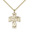 14kt Gold Filled Medium Four-Way Medal Necklace 3/4 x 5/8 inches with 18 inch chain by Bliss USA