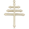 Large 14kt Solid Gold Maronite Cross Medal 1.5 inch pendant handcrafted by Bliss