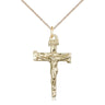 14kt gold filled medium nail crucifix necklace 1 x 5/8 inches with 18 inch chain handcrafted by Bliss USA