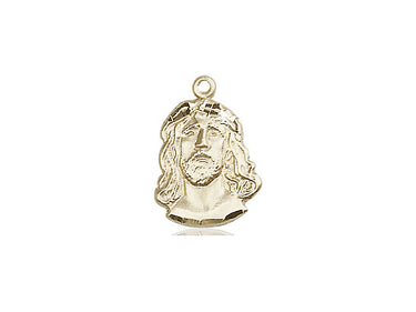 14kt Solid Gold Small Ecce Homo Catholic Medal Pendant 5/8 x 3/8 inches by Bliss Manufacturing