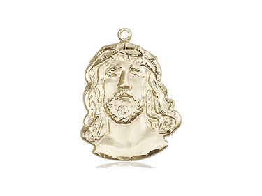 14kt Solid Gold Medium Ecce Homo Catholic Medal Pendant 7/8 x 5/8 inches by Bliss Manufacturing