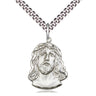 Sterling Silver ECCE Homo Catholic Pendant Necklace 7/8 x 5/8 with 24 inch Chain by Bliss Manufacturing
