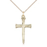 14kt Gold Filled Nail Cross Necklace 1 1/8 x 5/8 inch pendant on 18 inch chain by Bliss Manufacturing