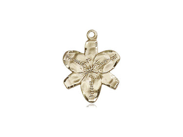 14kt solid gold chastity medal pendant 5/8 inch handcrafted by Bliss Manufacturing USA