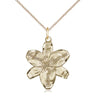 Medium 14kt gold filled Catholic chastity necklace 7/8 x 3/4 inch pendant 18 inch lite curb chain Bliss