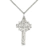 Sterling silver medium IHS crucifix necklace with 18 inch chain, handcrafted in USA by Bliss Manufacturing