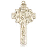 14kt Solid Gold Large Crucifix IHS Pendant 1 1/4 x 5/8 inches Handcrafted by Bliss USA