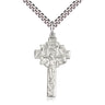 Sterling Silver Large Catholic Crucifix IHS Necklace 1-1/4 x 5/8 inches with 24 inch chain by Bliss