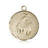 14kt solid gold St. Francis of Assisi patron saint medal pendant handcrafted by Bliss Manufacturing