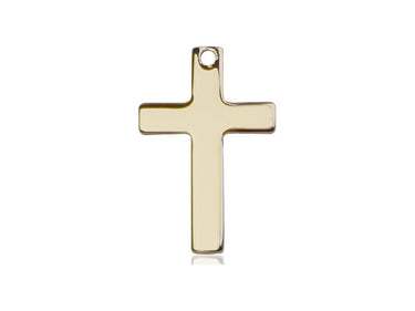 14kt Solid Gold Catholic Cross Pendant 7/8 inch handcrafted in USA by Bliss Manufacturing
