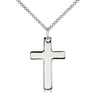Sterling Silver Catholic Cross Necklace 7/8 inch pendant with 18 inch chain handmade in USA by Bliss