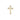 14kt solid gold small cross pendant 1/2 x 3/8 inch handcrafted by Bliss Manufacturing USA