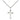 Sterling Silver Small Cross Necklace 1/2 x 3/8 inch pendant 18 inch chain handmade by Bliss