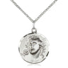 Sterling Silver Ecce Homo Pendant 3/4 x 3/4 inch on 18 inch curb chain - Bliss USA handcrafted Catholic jewelry
