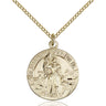 14kt Gold Filled St. Joan of Arc Patron Saint Medal Necklace 7/8 x 3/4 inches 18 inch chain Bliss