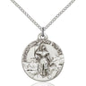Sterling Silver St. Joan of Arc Patron Saint Medal Necklace 7/8 x 3/4 inches 18 inch chain Bliss