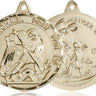14kt Solid Gold St. Michael the Archangel Medal Pendant 1 3/8 x 1 1/4 inches Handcrafted by Bliss