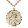 14kt Gold Filled Large St. Joseph Patron Saint Medal Necklace 1 3/8 x 1 1/8 inches with 24 inch chain by Bliss
