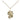 Small 14kt Gold Filled Rose Pendant Necklace 1/2 x 3/8 with 18 inch chain handmade by Bliss Manufacturing
