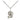 Sterling Silver Small Rose Pendant Necklace 1/2 x 3/8 with 18 inch Chain by Bliss Manufacturing USA