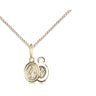 Small 14kt gold filled Miraculous Medal necklace 3/8 x 1/4 inches 18 inch chain Bliss USA handcrafted