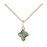 14kt Gold Filled Small Four-Way Medal Necklace 3/8 x 1/4 inch with 18 inch Chain by Bliss