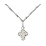 Sterling Silver Small 4-Way Medal Catholic Necklace 3/8 x 1/4 inches with 18 inch Chain by Bliss