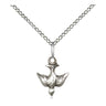 Sterling Silver Small Holy Spirit Dove Pendant Necklace 1/2 x 3/8 inch with 18 inch Chain by Bliss