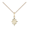 Small 14kt Gold Filled Miraculous Medal Necklace 3/8 x 1/4 with 18 inch Gold Filled Chain by Bliss