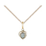 Small Two-Tone Gold Plated Sterling Silver Miraculous Medal Necklace 1/4 x 1/8 inch with 18 inch chain by Bliss