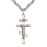 Large Sterling Silver St. Andrew Patron Saint Medal Necklace with 24 inch chain by Bliss Manufacturing