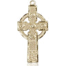 14kt Solid Gold Large Cross Pendant 1 3/8 x 5/8 inches handcrafted by Bliss Manufacturing USA