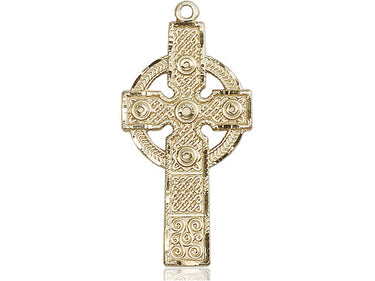 14kt Solid Gold Large Cross Pendant 1 3/8 x 5/8 inches handcrafted by Bliss Manufacturing USA