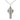 Sterling Silver Large Kilklispeen Cross Necklace 1 3/8 x 5/8 inch pendant on 18 inch curb chain by Bliss