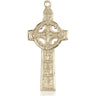 14kt solid gold large scriptures cross pendant 1 3/4 inch engraved Biblical verses by Bliss