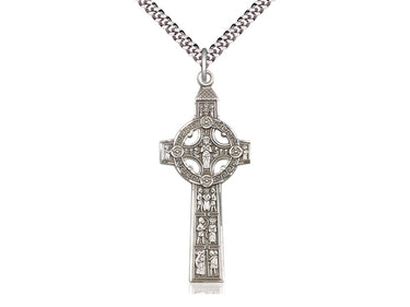 Large Sterling Silver Scriptures Cross Necklace 1 3/4 inch with Biblical verses 24 inch chain by Bliss