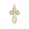 14kt Solid Gold St. Olga Byzantine Medal Medium Size 7/8 inch by Bliss Manufacturing USA