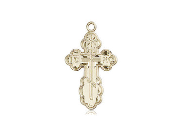 14kt Solid Gold St. Olga Byzantine Medal Medium Size 7/8 inch by Bliss Manufacturing USA